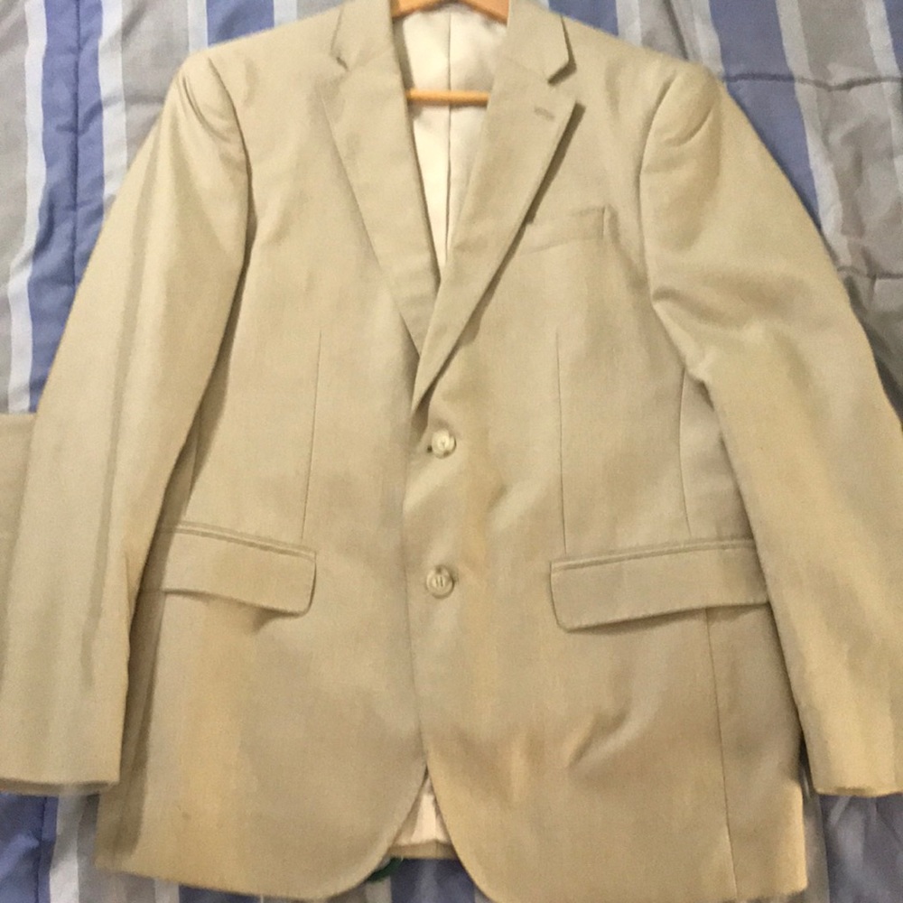 Light khaki suit with dress pants